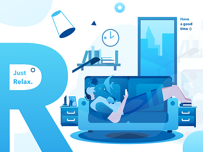 Just Relax design ecommerce flat illustration gradient home homepage homepage design icon illustration relaxing service website
