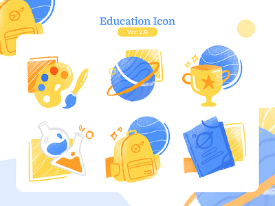Education Icon v2 0 app design ecommerce educational homepage icon illustration mobile school science service website