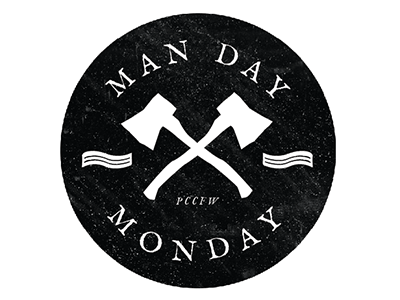 Man Day Monday bacon church logo men