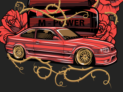 BMW E36 Illustration : r/AdobeIllustrator