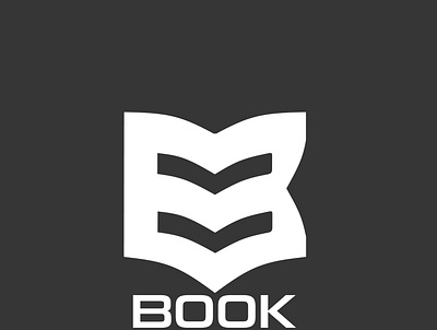 book shaped b letter logo illustration on black background animation book icon illustration letter b logo logo typography vector web