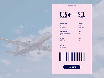 #DailyUI - Boarding Pass - Daily UI 024