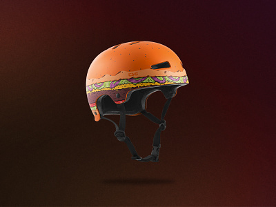 TSG Evolution Burger bmx burger food halfshell helmet safety skateboard tsg