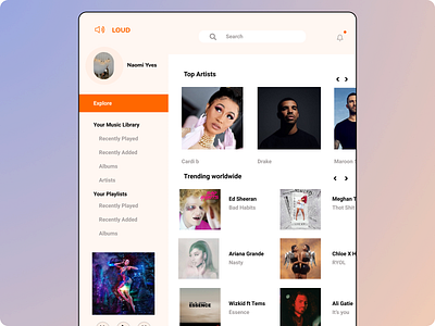 LOUD 🔊 - Light mode design ui ux web