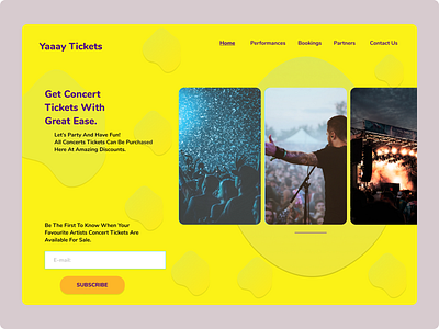 Yaaay Tickets design ui ux web