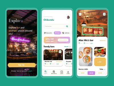 Explora app design ui ux