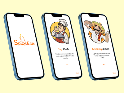 Spicy Eats app design ui ux