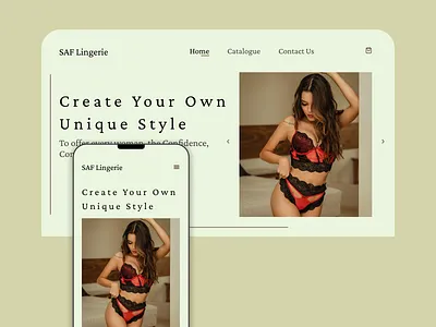 SAF Lingerie design ui ux web