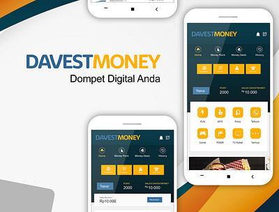 Davestmoney E-Wallet app design ui ux