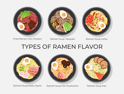 Ramen Japanese Food asian food food graphic design icon icons japanese food korean food menu vector