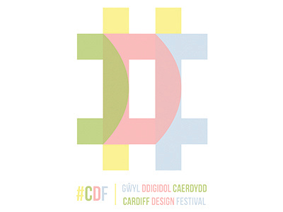 Cardiff Design Festival Logo branding design digital festival graphic hashtag logo social media