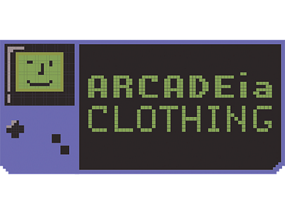 ARCADEia Clothing 8bit branding gaming logo pixel pixels retro