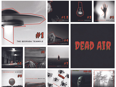 Dead Air Podcast Instagram Marketing Branding Board