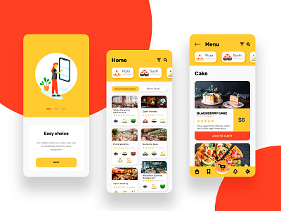 Restaurants Delivery App app cart colour delivery design ecommerce flat food icon illustration shop tasty ui ux