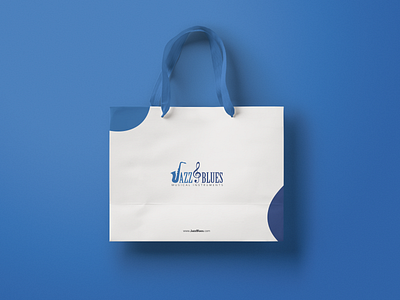Jazz&Blues Branding bag blue brand identity branding logo music music instruments shopping bag typography