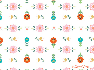 Retro Daisies Pattern Repeat daisies florals pattern repeat retro surface pattern wallpaper