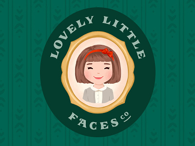 Lovely Little Faces Co. Logo childrens illustration design illustration lettering logo portrait