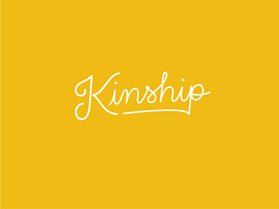 Kinship Script Logo branding hand lettered handlettering logo logo design monoline script script lettering