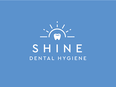 Shine Dental Hygiene Logo art deco brand identity branding dentist icon logo logo design sunburst tooth vector