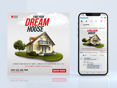 Real Estate Social Media Post advertising design facebook ads graphic design instagram ads media post poster social social media social media ads social media advertising social media banners social media post social media post design social media poster social poster social poster design