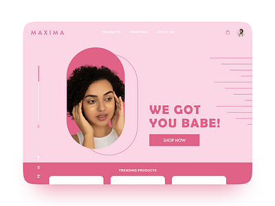 Maxima : Ecommerce Landing Page adbux agency app appdesign branding cosmetics designstudio ecommerce landingpage shopify skincare ui uidesign uxdesign webdeign
