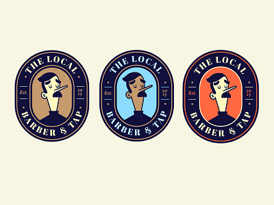 Barber & Tap Badges badge design badges branding character design design illustration illustrator typography vector