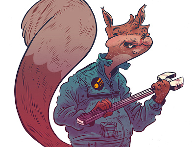 Squirrel Character Design character design comics digital drawing illustration photoshop sketch tablet