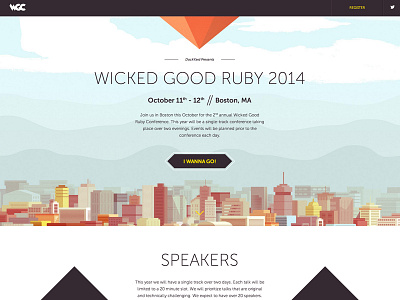 Wicked Good Ruby 2014 digital drawing graphic design illustration ruby typography web design website