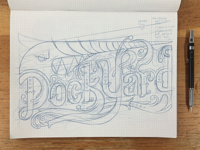 DockYard Tee-Shirt Typography Sketch dockyard drawing lettering pencil sketch sketchbook typography