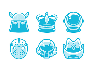 Things You Apply to Your Head Region Icon Set 1