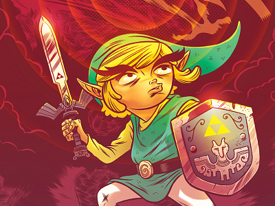 Zelda Poster design digital drawing icons illustration illustrator ink link nintendo photoshop videogames zelda