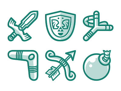 Zelda Icons design drawing icons illustration illustrator nintendo videogames zelda