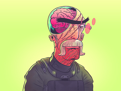 "The Brains" - Colored character design design drawing future illustration illustrator ink line photoshop space tablet