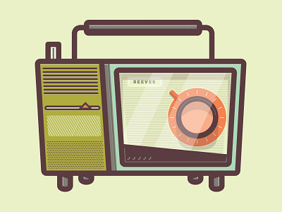Vintage Radio 1 design drawing illustration line radio vector web design