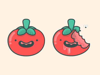 Tomato & Zombie Tomato design drawing icon illustration illustrator line vector