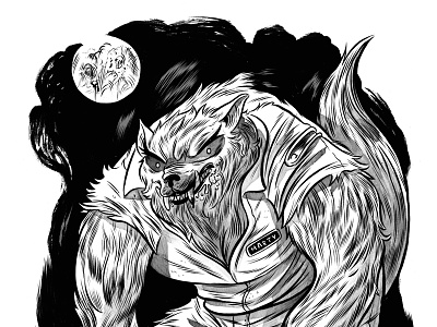 The Wolf bristol character design comics concept art drawing illustration ink sketch