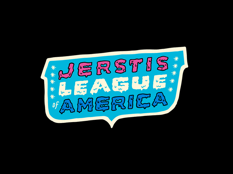 Jerstis League of America Logo animation branding cartoons comic books comics design drawing gif illustration logo photoshop superheroes
