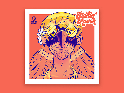 Sulkin' Raven Remix Album album art branding character design design digital art drawing illustration logo music photoshop
