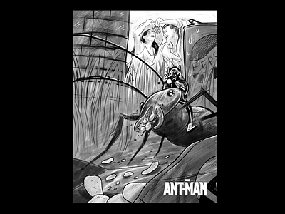 Ant-Man Poster art character design comics design digital digital art drawing graphic design illustration ink line logo photoshop poster print sketch typography