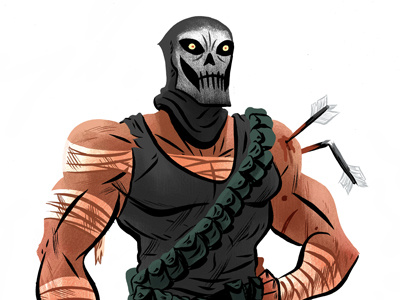 "Deathface" character design comics concept art drawing illustration photoshop