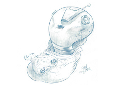 Robotbaby Sketch baby comics drawing funny humor illustration line pencil robot sketch sketchbook