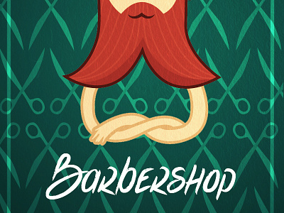 Bearded Man cartoon character classic colorful creative design