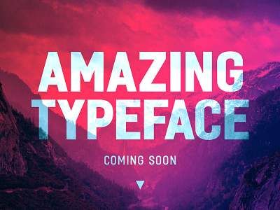 Coming soon! bold condensed creative design gradient modern sans serif typography