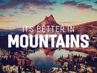 Turn Up! creative design modern mountain nature typography