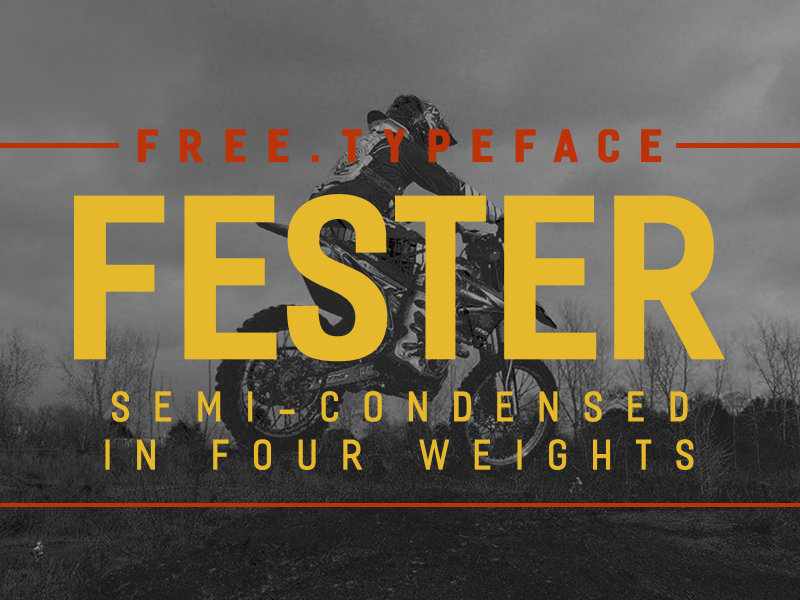 FESTER Typeface brand creative design modern semi condensed typography