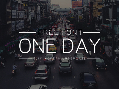 ONE DAY Free Font creative free modern slim typography uppercase