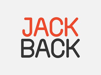 Jack Back! colourful creative design geometric sans serif typography