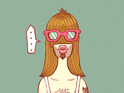 Hipster duck face beard creative duck earring face hipster illustration ink simple wayfarer