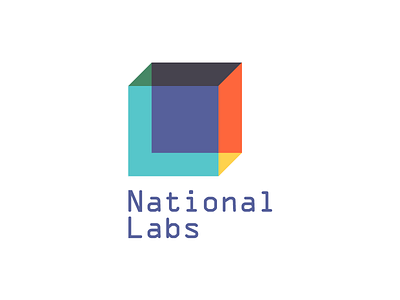 National Labs Logo branding classic colorful creative design elegant flat geometric logo solid symbol