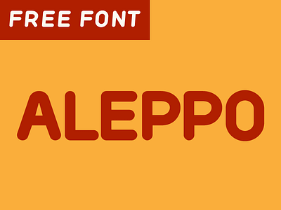 !NEW! ALEPPO FREE FONT !NEW! branding colorful creative design flat geometric headline rounded simple typography